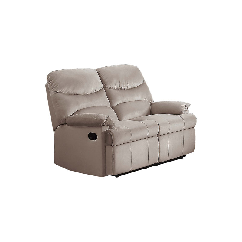 Zeidi 54'' Velvet Reclining Loveseat, Light Brown Velvet