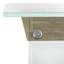 Benner Glass Top Cross Legs End Table