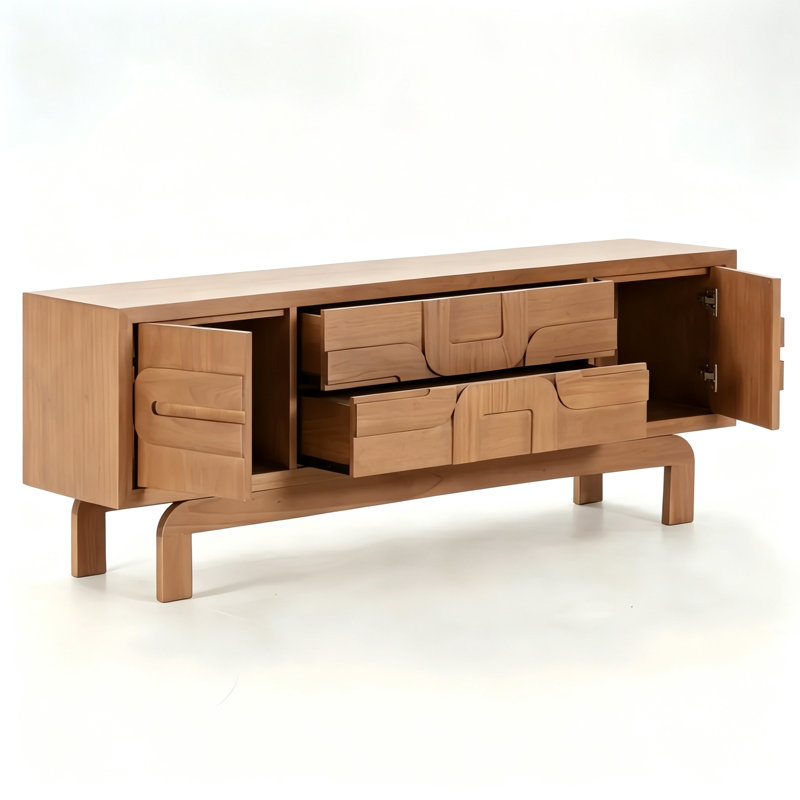 Buffet rétro multifonctionnel, H 23,62 po x l 62,99 po x P 17,72 po