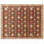 Hand-Knotted Brown & Beige Wool Area Rug 8' x 10' ft– Traditional Geometric Medallion Design