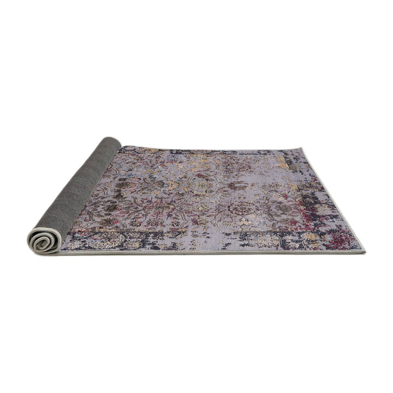 Tapis floral gris, Rond 5 pi