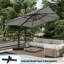 Parasol rectangulaire en porte-à-faux à manivelle Allisun 157,48 po x 118,11 po inclus-1586080387