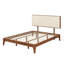 Lit plateforme tapissier Modern: tête de lit réglable et structure en bambou durable