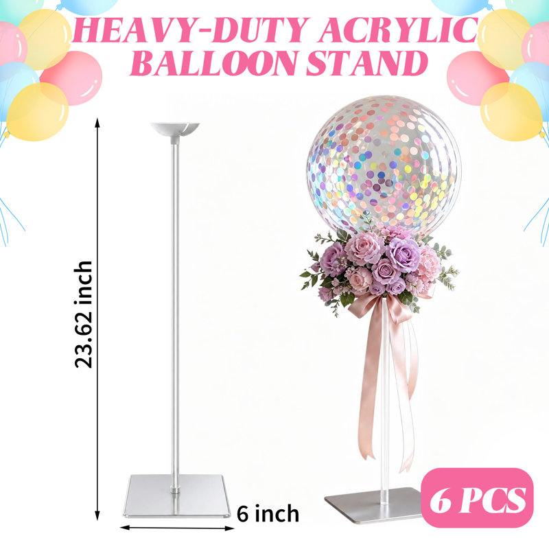 Ensemble de 6 décorations de fête d'anniversaire en acrylique, H 5 po x l 32,5 po x P 16 po