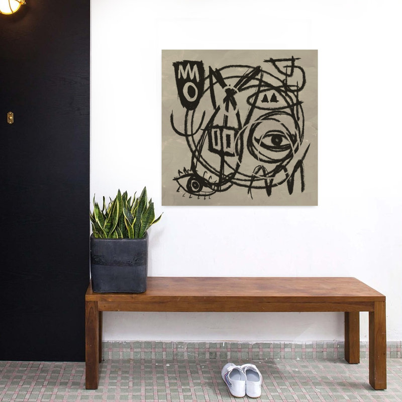 Art contemporain contemporain abstrait, H 32 po x l 32 po