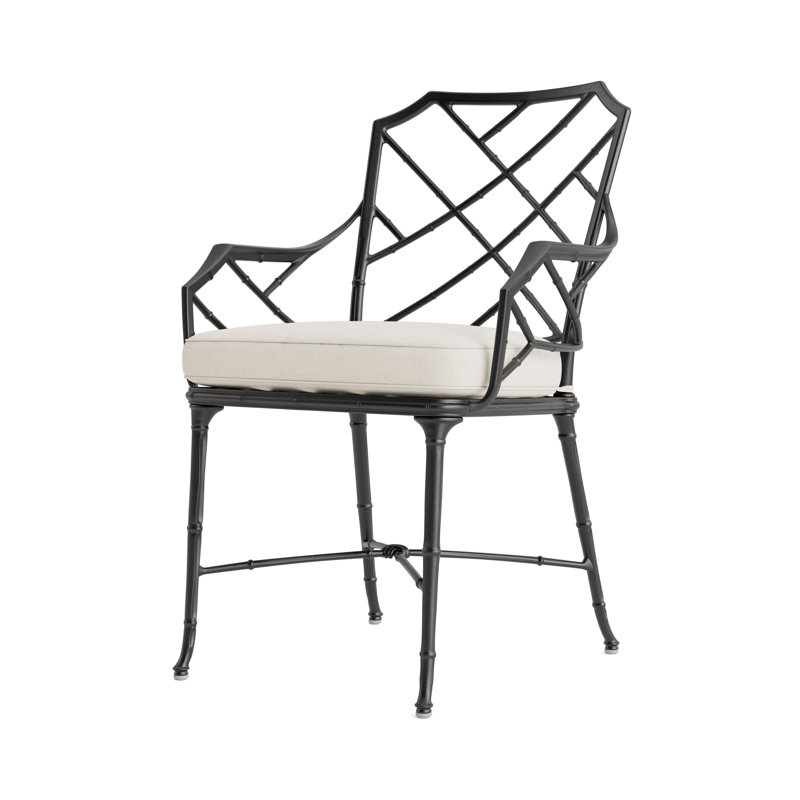 Calcutta Outdoor Dining Chair, Fusion Natural, Textured Pewter