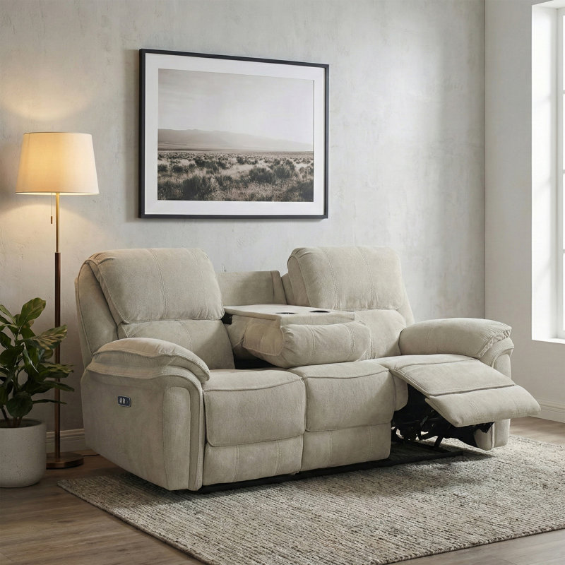Coomer 3 Seater Electric Reclining Sofa, Grey