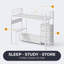 Twin Loft Bed with Desk & 7 Drawers, Metal-Wood Bed Frame-1864316459