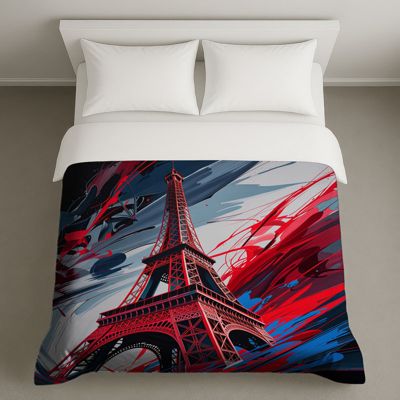 Eiffel Tower Bedding Architecture Duvet Cover Modern, King