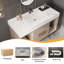 Wall Mounted Vanity With 2 Drawers And 2 Storage Spaces-148767165
