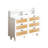 43.31"6-Drawers Rattan Storage Cabinet Rattan Drawer With LED Lights And Power Outlet