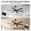 Ventilateur de plafond d'intérieur à 6 pales de 48 po / 56 po / 60 po avec moteur à courant continu réversible sans courant et télécommande à 6 vitesses-1579906647-1592342594-1592342596