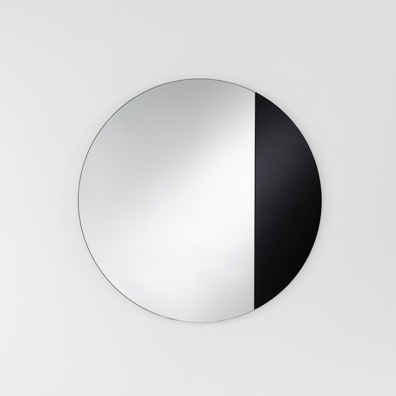 Folkert Accent Mirror, Black, 58cm H x 58cm W