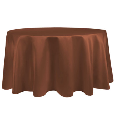 Ultimate Textile -10 Pack- Bridal Satin 108-Inch Round Tablecloth, Copper Brown