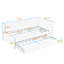 Lit de jour simple rembourré avec lit gigogne simple-528733616