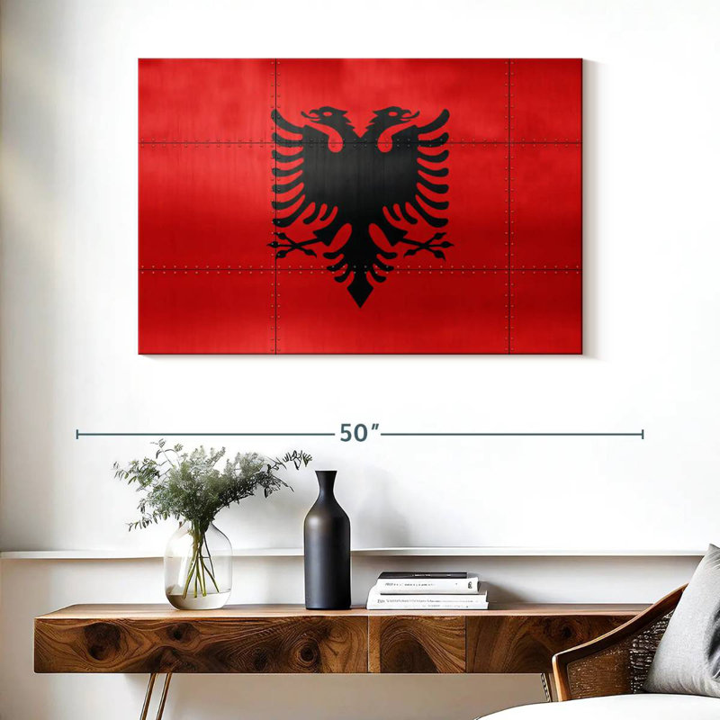Drapeau de l'Albanie Borges, H 26 po x l 39 po