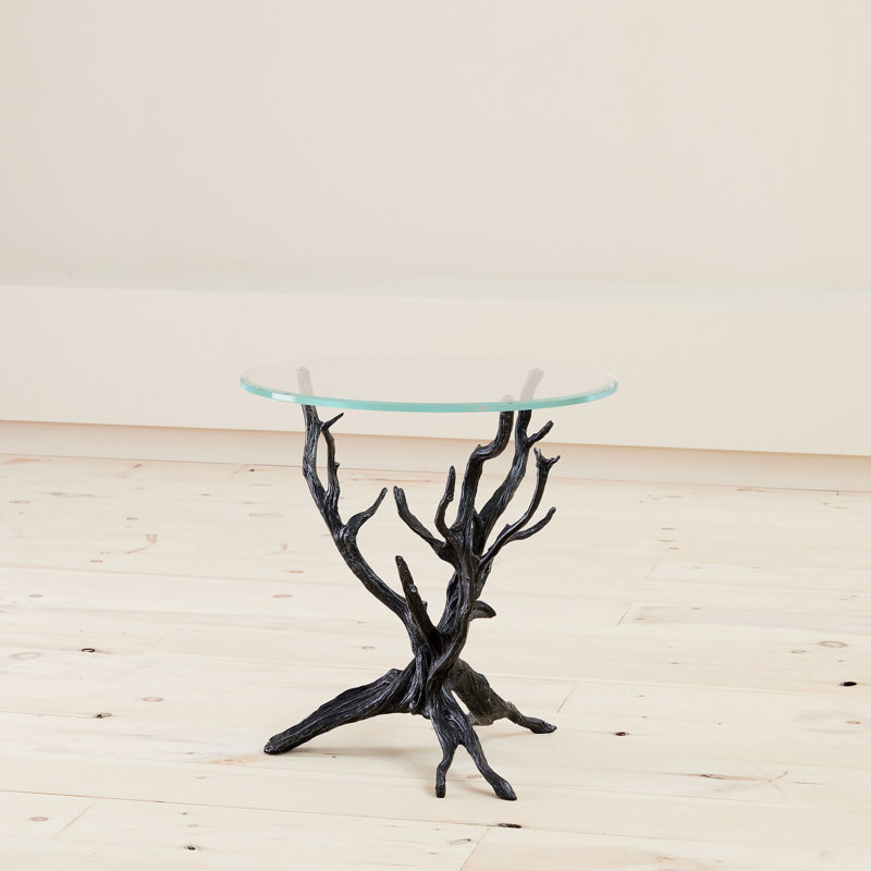 Glass Top End Table
