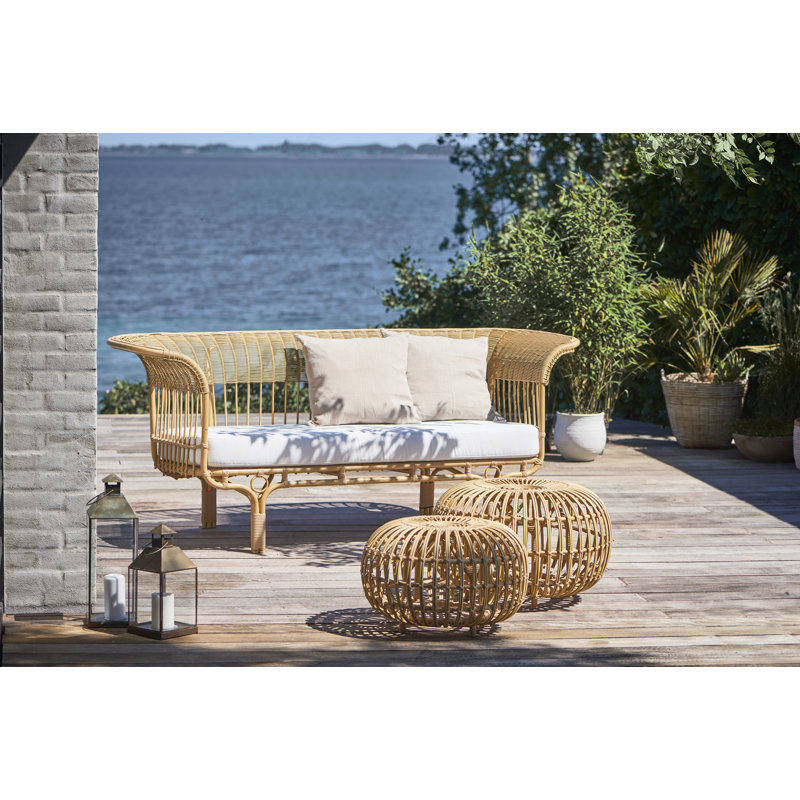 Franco Albini Large Outdoor Ottoman, Brown
