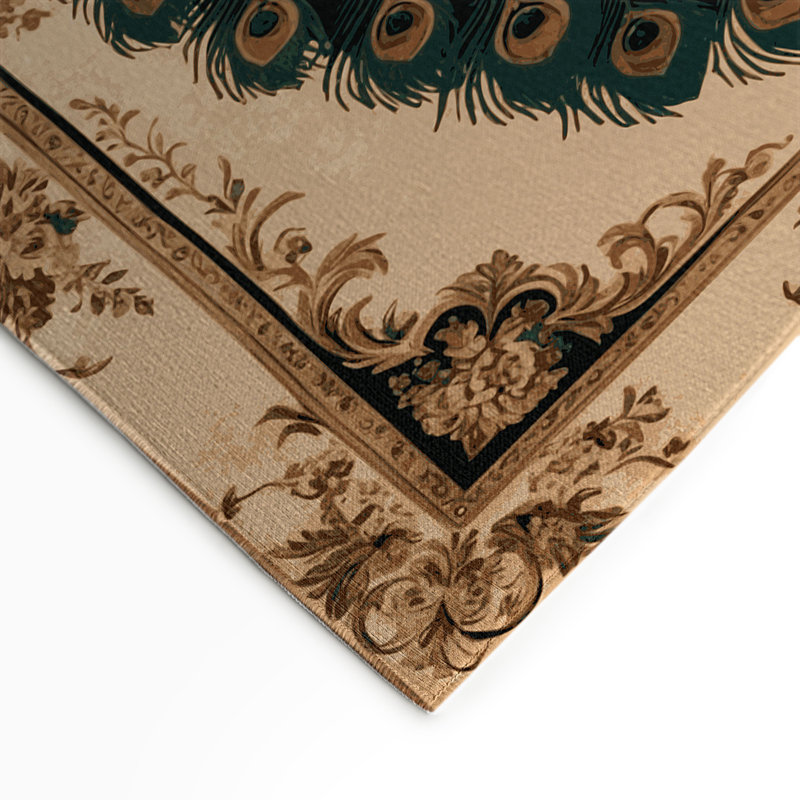 Tapis d'intérieur et d'extérieur brun français, Rectangle 9 pi x 12 pi