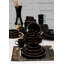 Service de table en céramique 30 pièces, noir | 100% grès céramique, antibactérien et écologique | Comprend 6 assiettes de service (10,2 po), 6 assiettes à dîner (7,1 po), 6 assiettes à gâteau (7,9 po), 6 bols (4,7 po), 6 tasses à thé (3,5 po) | Va au lave-vaisselle et au micro-ondes