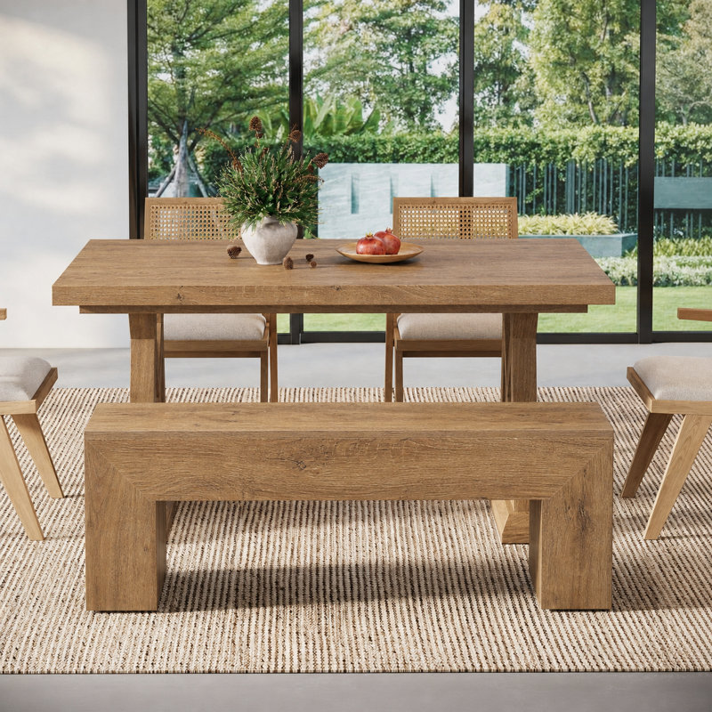 Banc de salle à manger 47 po, Brun naturel