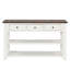 Console en bois de pin massif 48 po, table d'appoint moderne avec 3 tiroirs de rangement et 2 tablettes-330278324