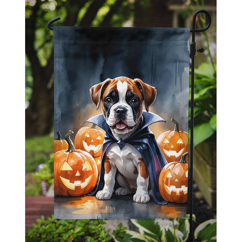 Drapeau de jardin chiot Halloween, Boxer