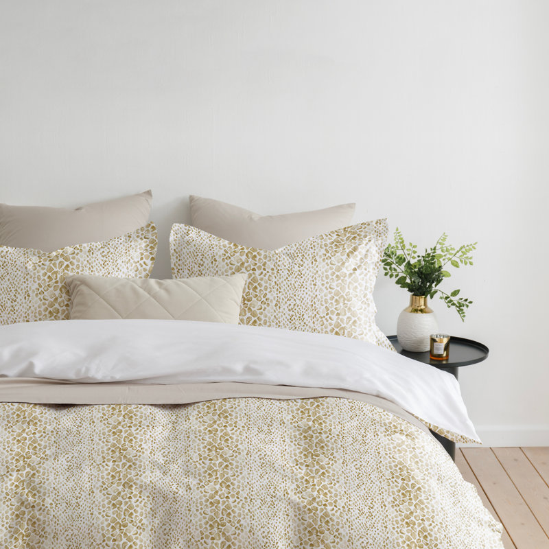 Ensemble de housse de couette en coton 3 pièces Pointehaven, Housse de couette double et 2 taies décoratives s