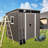 Outdoor Metal Storage Shed with Window and Transparent plate-116540400-119732995