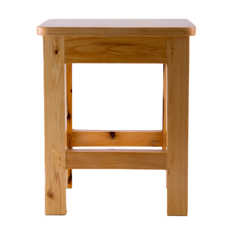 Tabouret d'appoint carré en bois