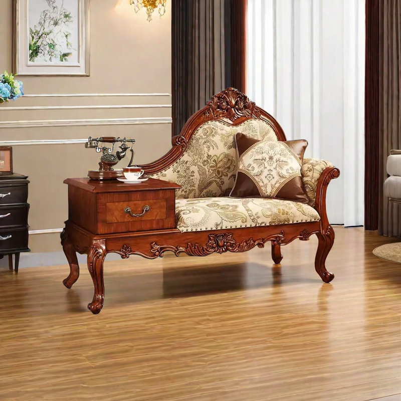 Magnifique fauteuil inclinable fabriqué à la main, Accoudoir à droite (vu de face)