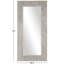 Cole And Grey Teak Wood Mosaic Multi Coloured Room Floor Mirror With Brown Inner Frame