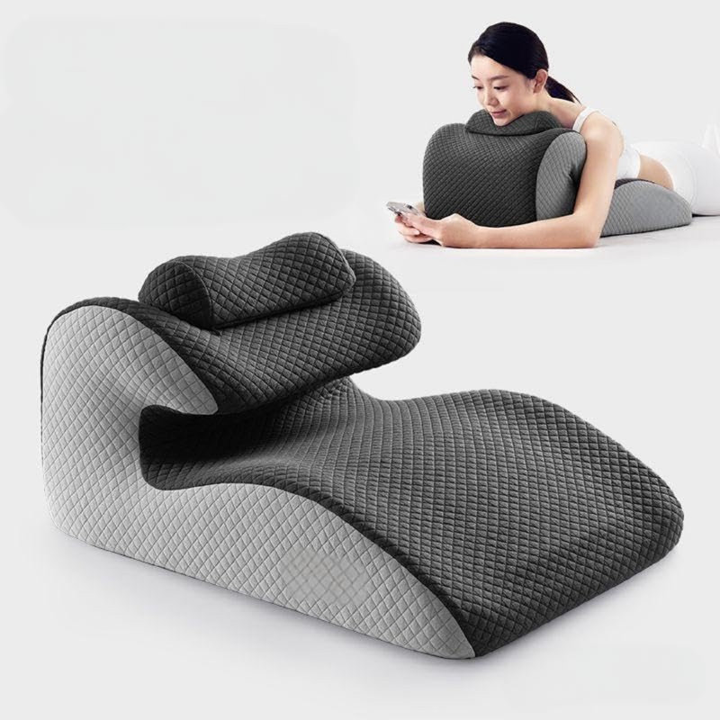 Enhanced Support Memory Foam Butt Cushion – Contoured Ergonomic Pillow For Lower Back, Sciatica & Pregnancy Relief, Multi-use Seat & Lounging Pillow For Home, Bed, Floor