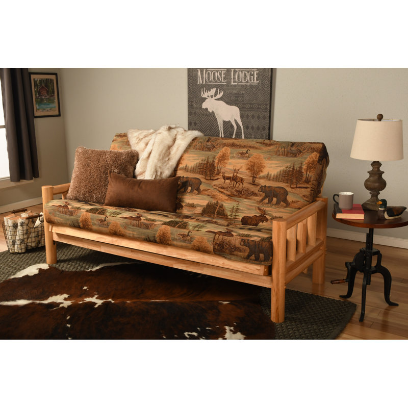 Stratford Full Loose Back Futon and Mattress Set, Natural, Canadian