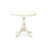 3 Piece Dining Room Furniture Set Contains a Round Kitchen Table with Pedestal and 2 White Faux Leather Parsons Dining Chairs, Linen White-2038173571-2038173628
