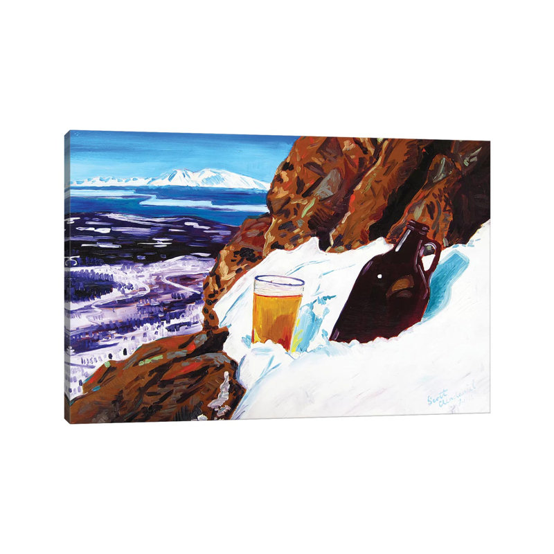 Homebrew On Flat Top by Scott Clendaniel - Wrapped Canvas Print, 20.32 cm H x 30.48 cm W