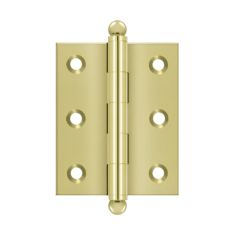 2.5'' x 2'' Butt Bearing Hinge, Polished Brass
