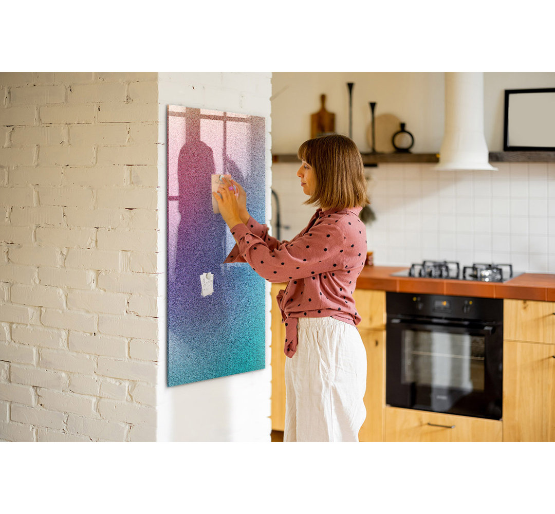 Magnetic Memo Board Whiteboard - 60 x 120 cm - With Marker and Magnets - Colorful powder
