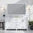 White Double Bath Vanity 60 In. W X 22 In. D, With White Quartz Top-117978865