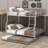Aleighna Kids Full XL Over Queen Metal Bunk Bed with Trundle-1349371110