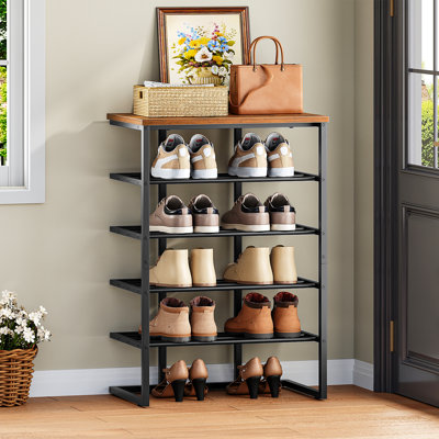 Range-chaussures à 5 niveaux de style industriel