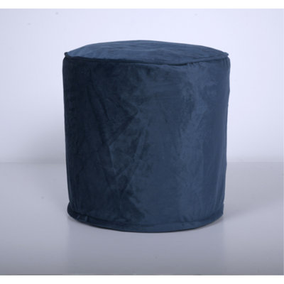 Shimon Cylinder Pouf,  Cobalt Blue