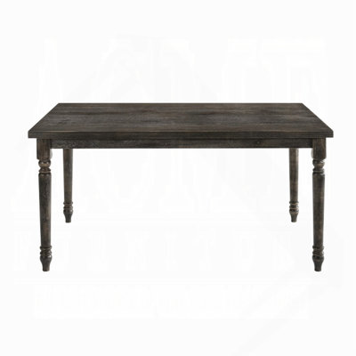 Weathered Gray Dining Table With Rectangular Top