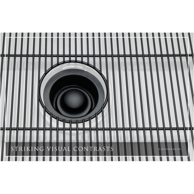 Luxury 33" L x 20" W Dual Mount Kitchen Sink with Basket Strainer, Matte Black Accessories