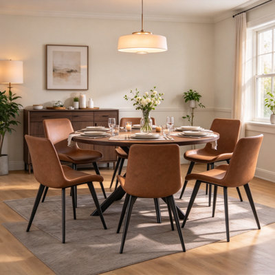 Table de salle à manger ronde Rohun