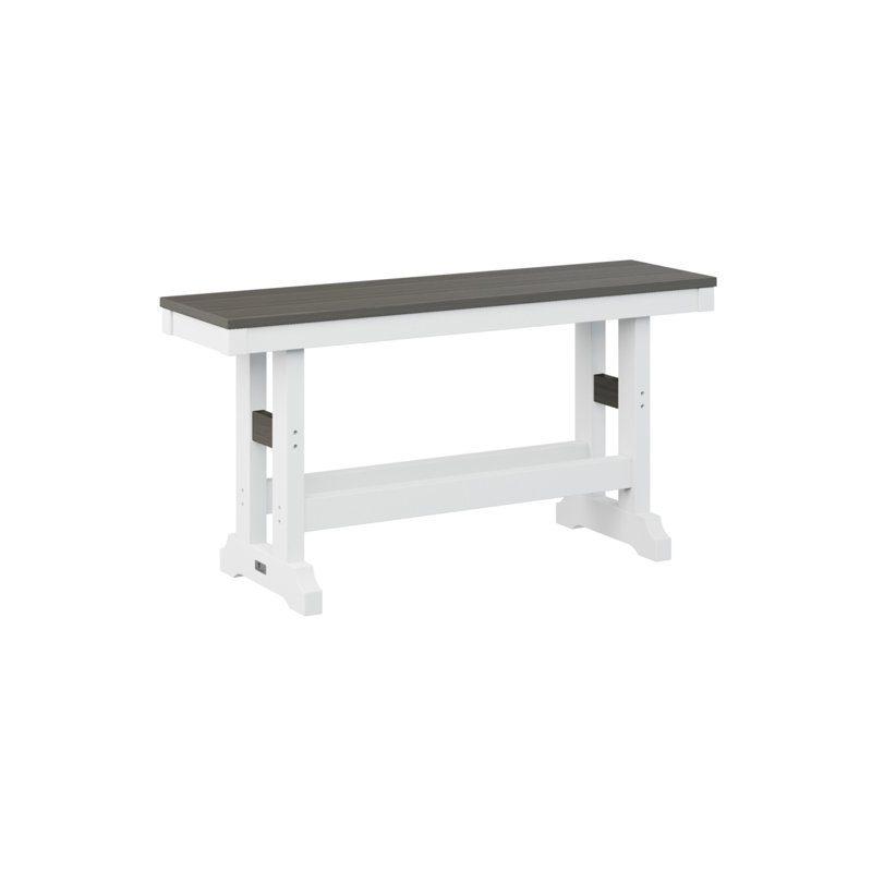 Banc de jardin Berlin, H 23 po x l 44 po x P 12,5 po, Gris bord de mer / blanc