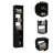 Black Wengue 2-Shelf Rectangle Linen Cabinet