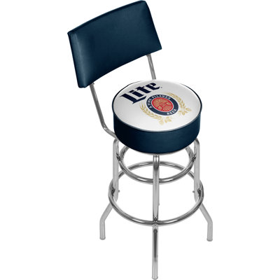 Miller Lite Retro Swivel Upholstered Counter Stool