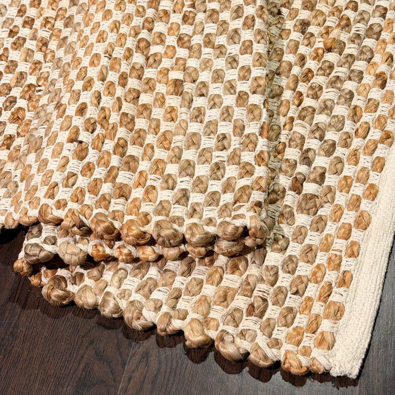 Tapis en jute, Jute naturel / ivoire, Rectangulaire 3 pi x 5 pi
