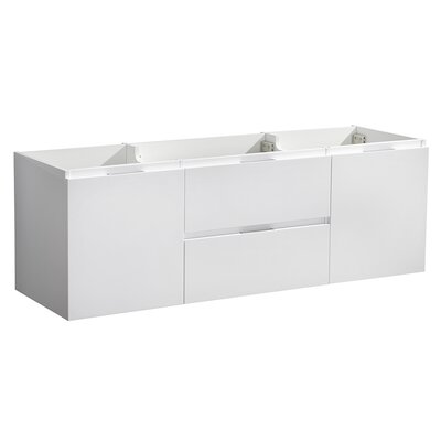 Formosa Fresca 60"" Wall Mounted Single Sink Modern Vanity Base Only -  FCB8360WH